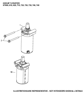 Kt740-3100 Starting Diagram and Parts List for KT740-3100  Cub Cadet Lawn Tractor